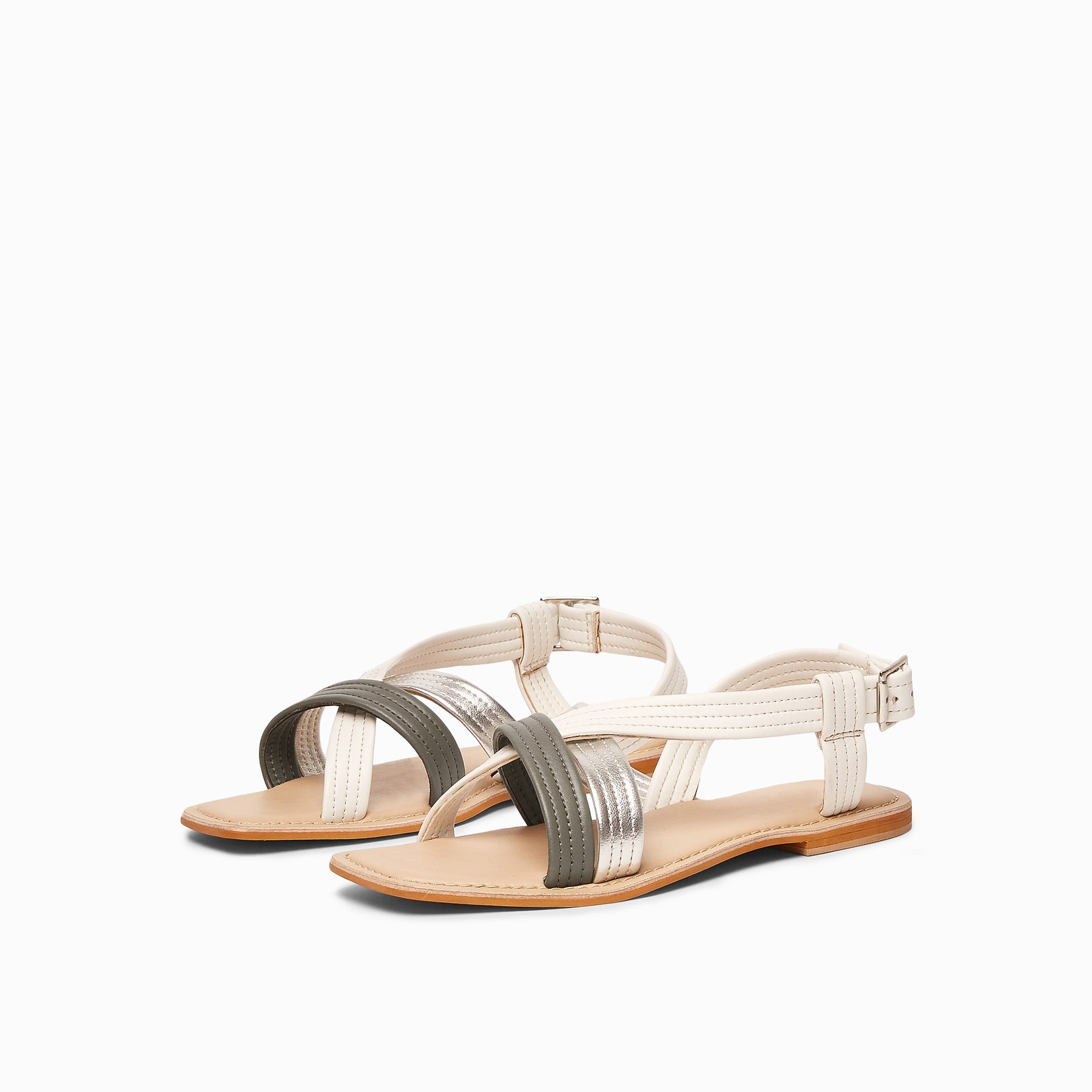 Colour Block Strap Sandals