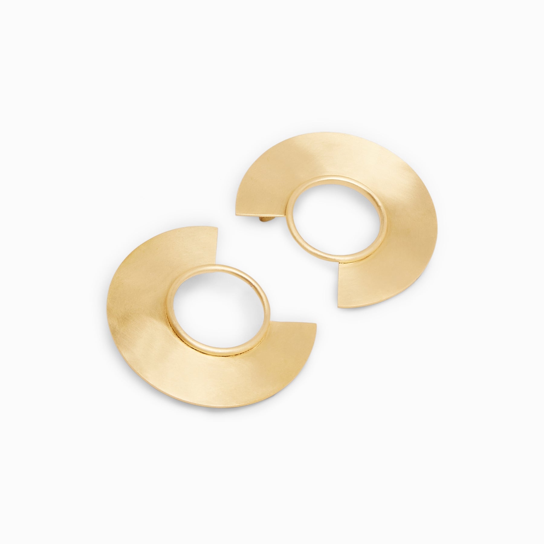 Gold Matte C Studs