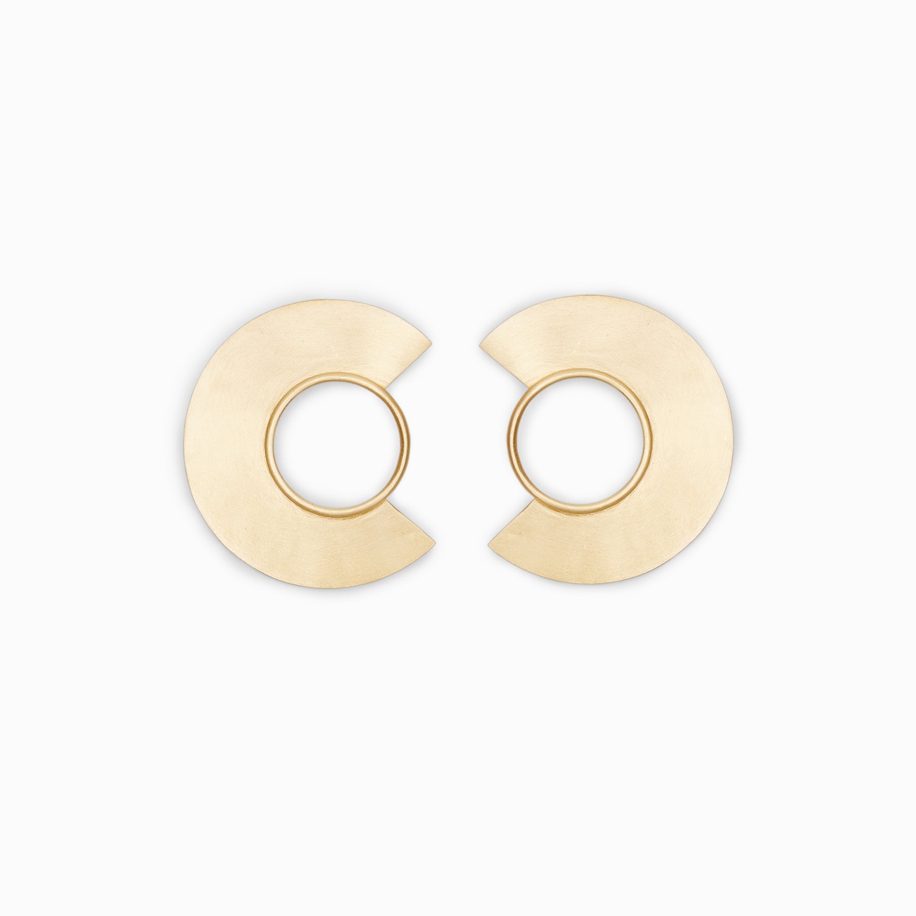 Gold Matte C Studs