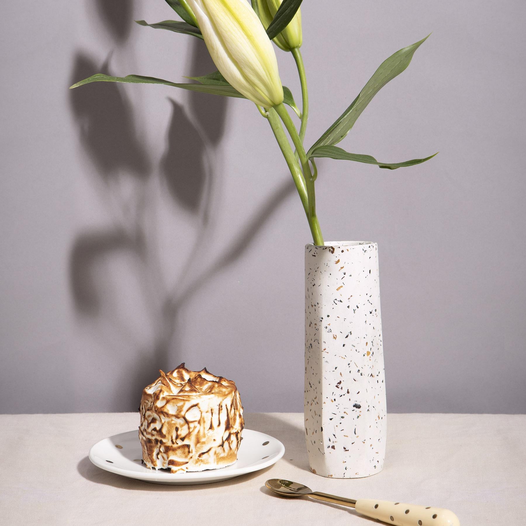 White Terrazzo Vase